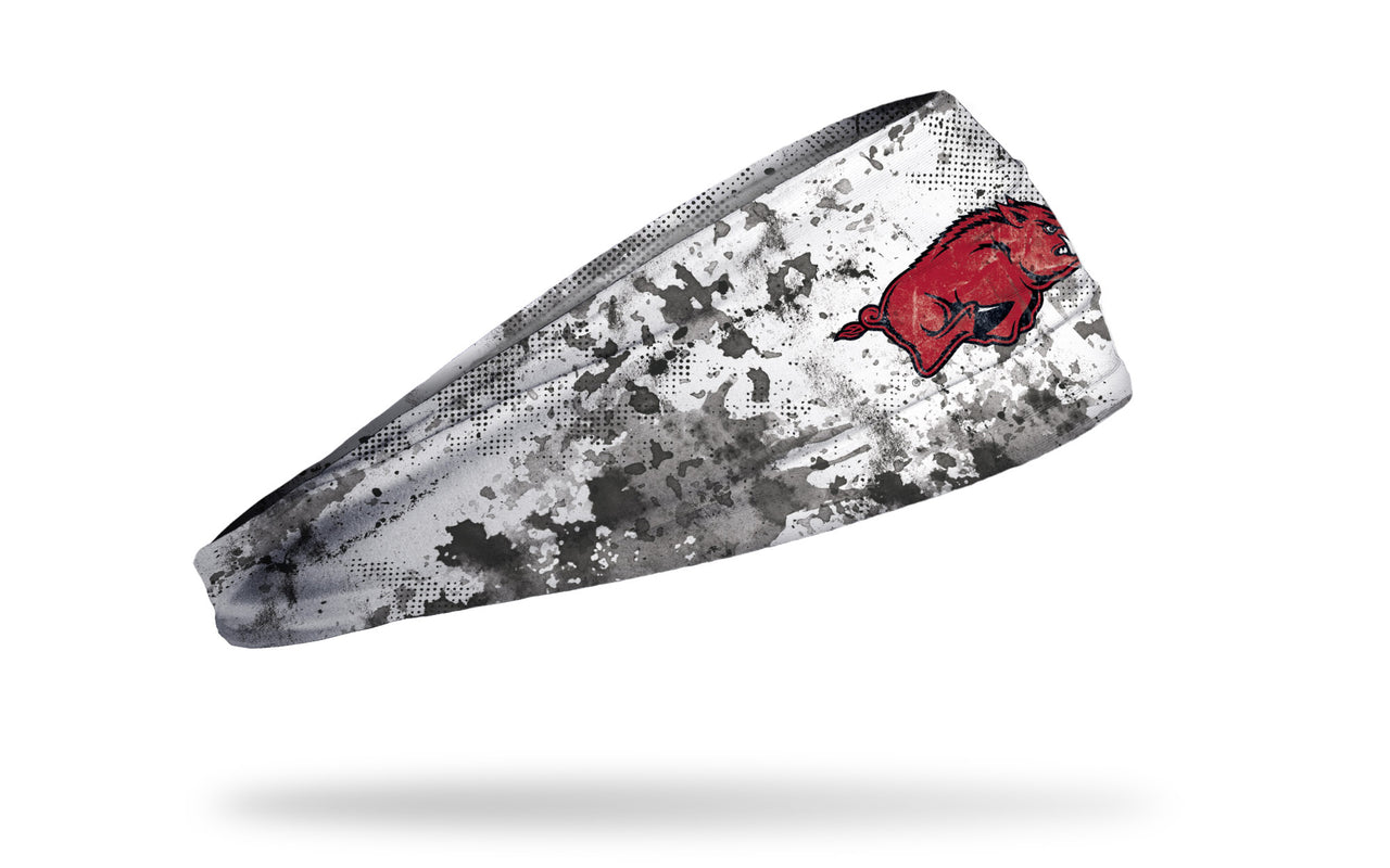 University of Arkansas: Grunge White Big Bang Lite Headband - View 2