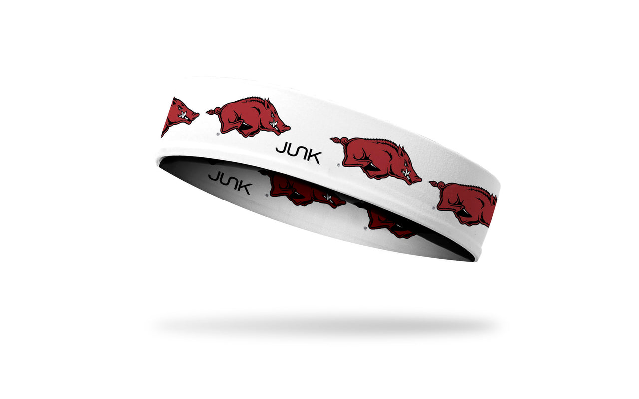 University of Arkansas: Logo White Headband - View 1