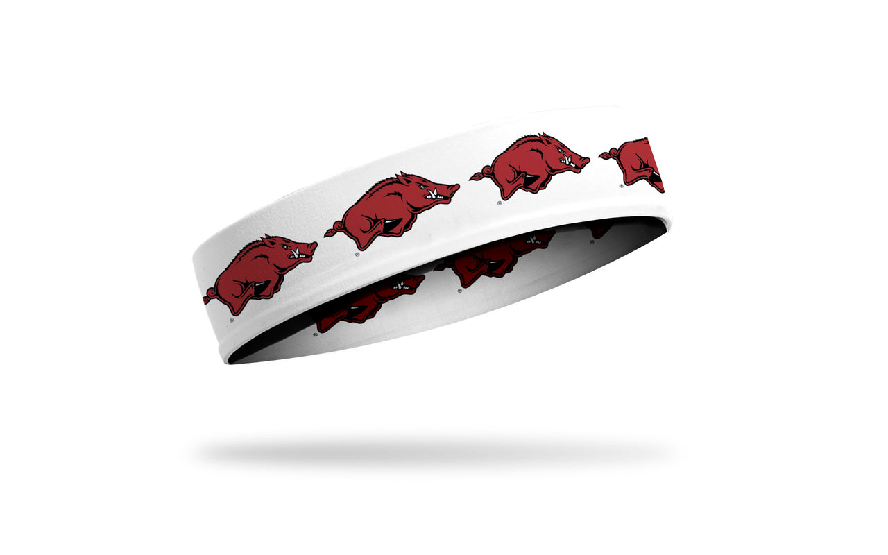 University of Arkansas: Logo White Headband - View 2