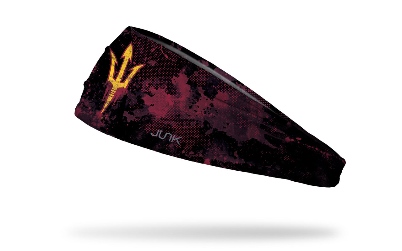 Arizona State University: Grunge Black Big Bang Lite Headband - View 1