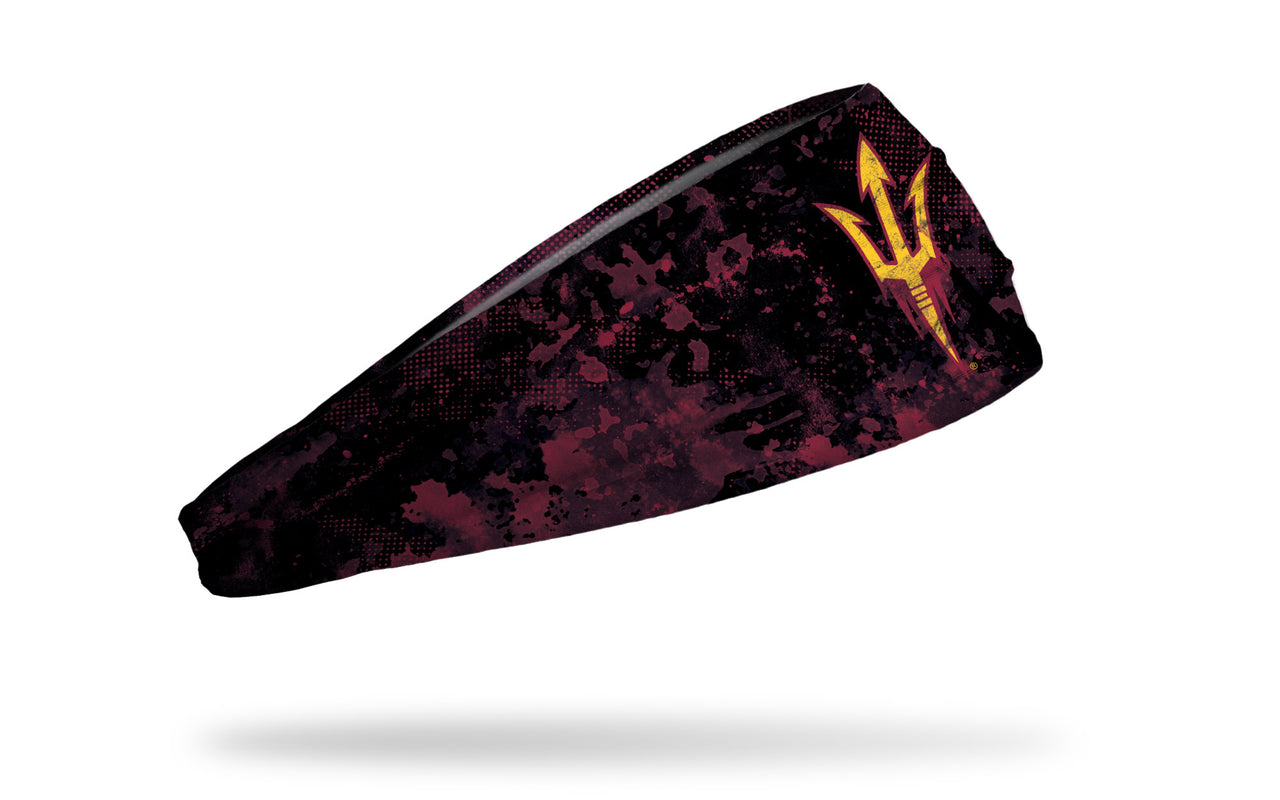 Arizona State University: Grunge Black Big Bang Lite Headband - View 2