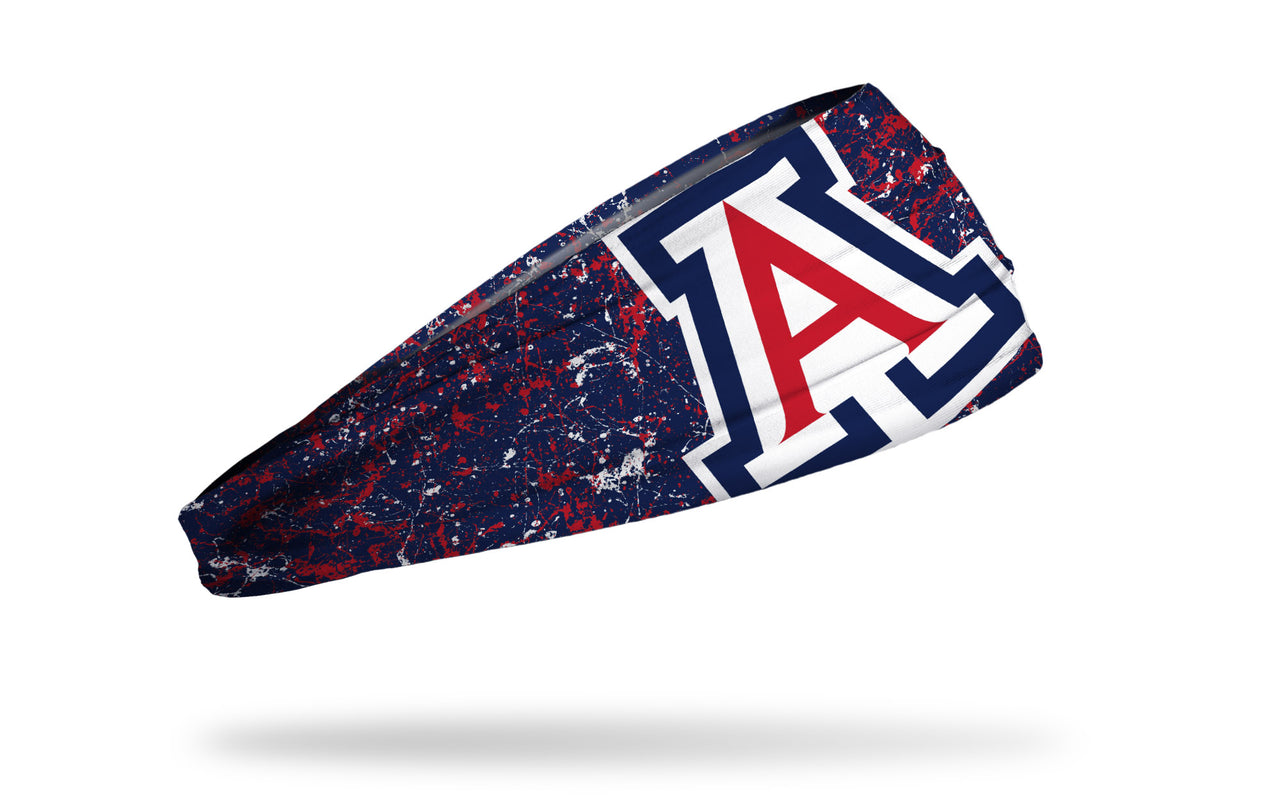 University of Arizona: Oversized Logo Splatter Navy Headband - View 1