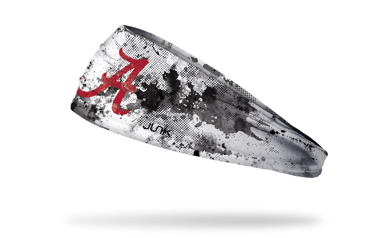 University of Alabama: Grunge White Headband - View 1