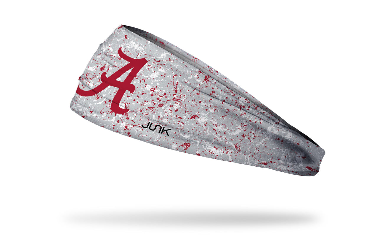 University of Alabama: Splatter Gray Headband - View 1