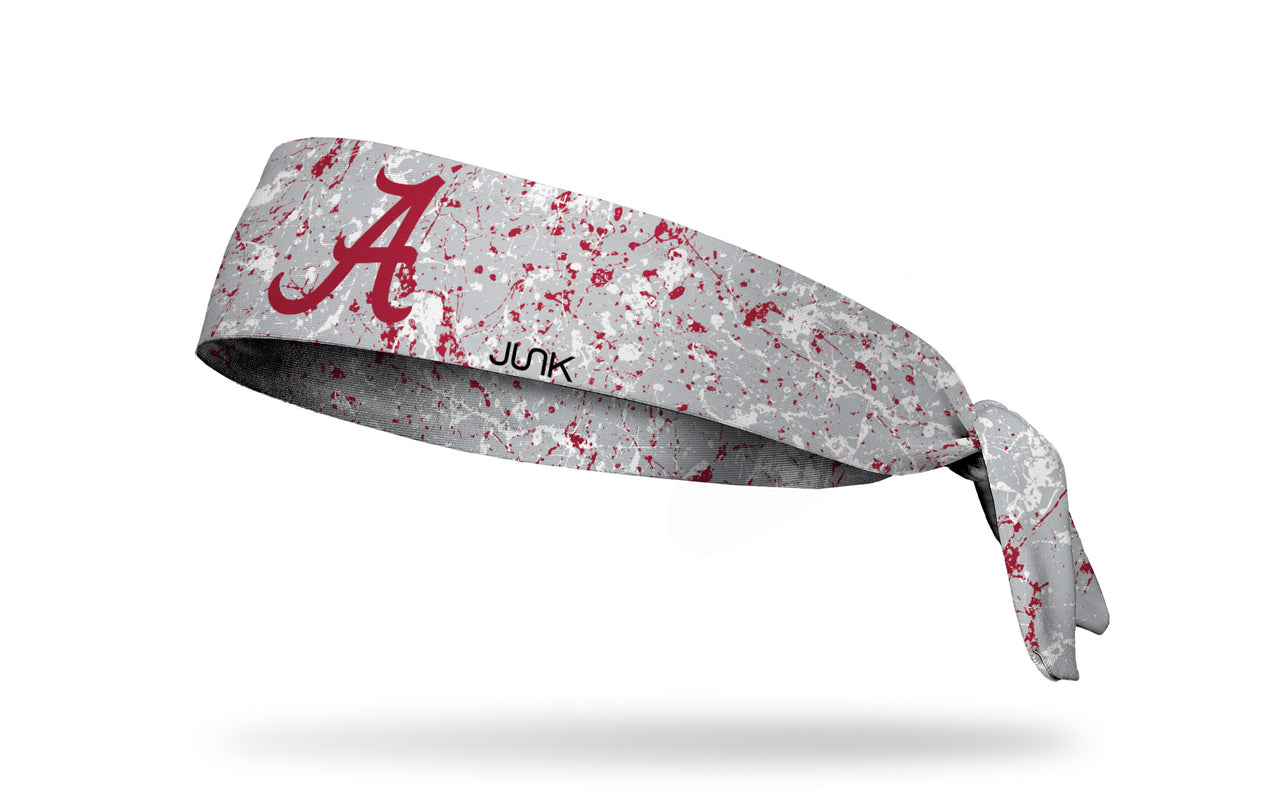 University of Alabama: Splatter Gray Tie Headband - View 1