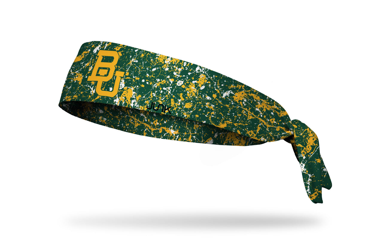 Baylor University: Splatter Green Tie Headband - View 1