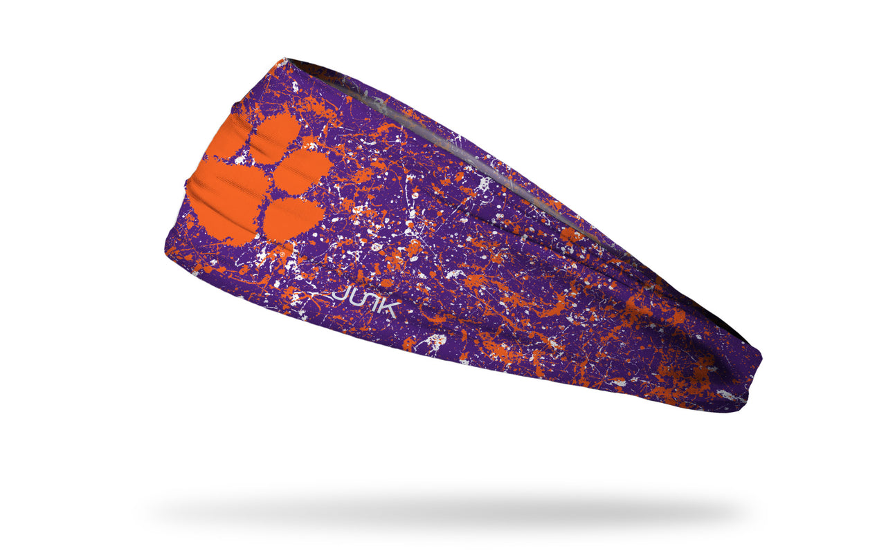 Clemson Tigers: Splatter Purple Headband - View 1