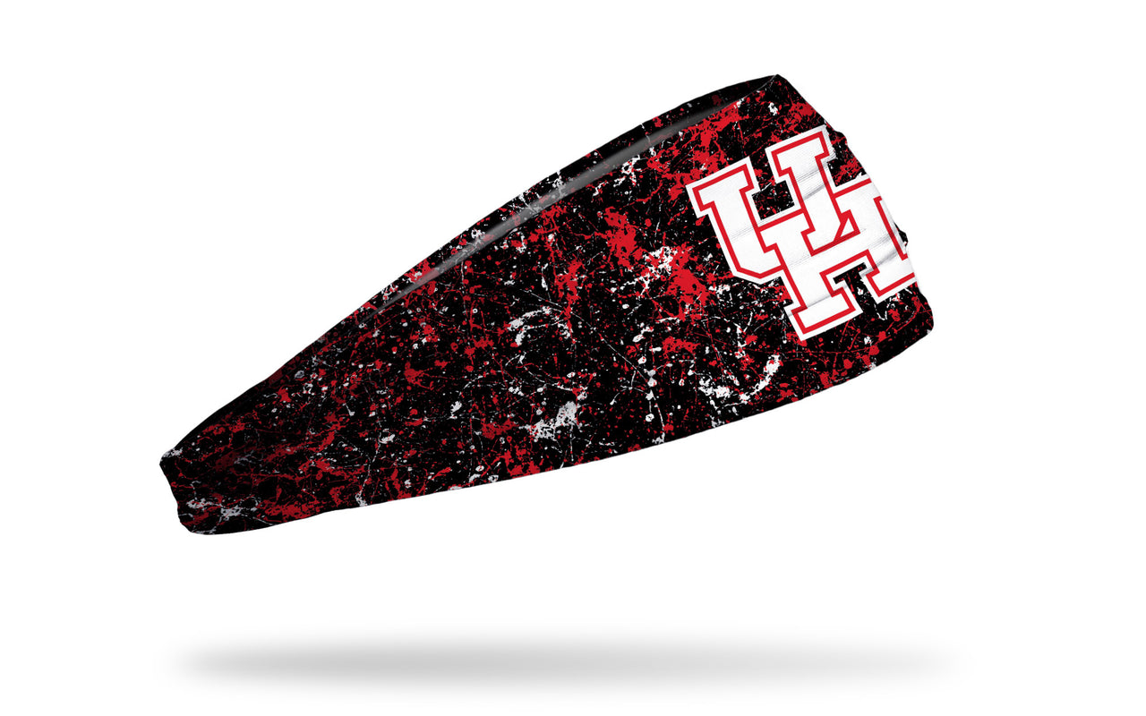 University of Houston: Splatter Black Headband - View 2