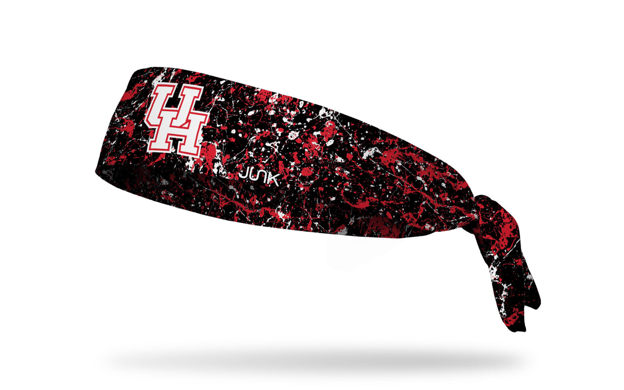 University of Houston: Splatter Black Tie Headband - View 1