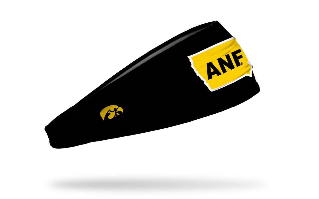 University of Iowa: ANF Logo Black Headband - View 2