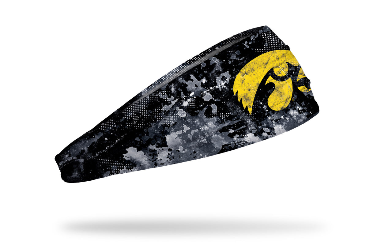 University of Iowa: Grunge White Headband - View 2