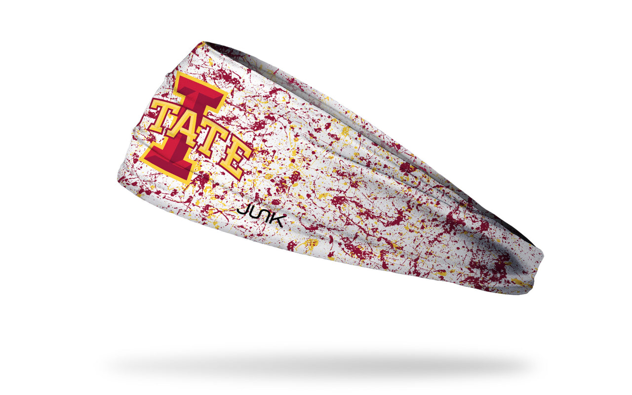 Iowa State University: Splatter White Headband - View 1