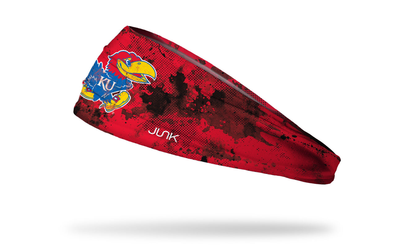 University of Kansas: Grunge Red Headband - View 1