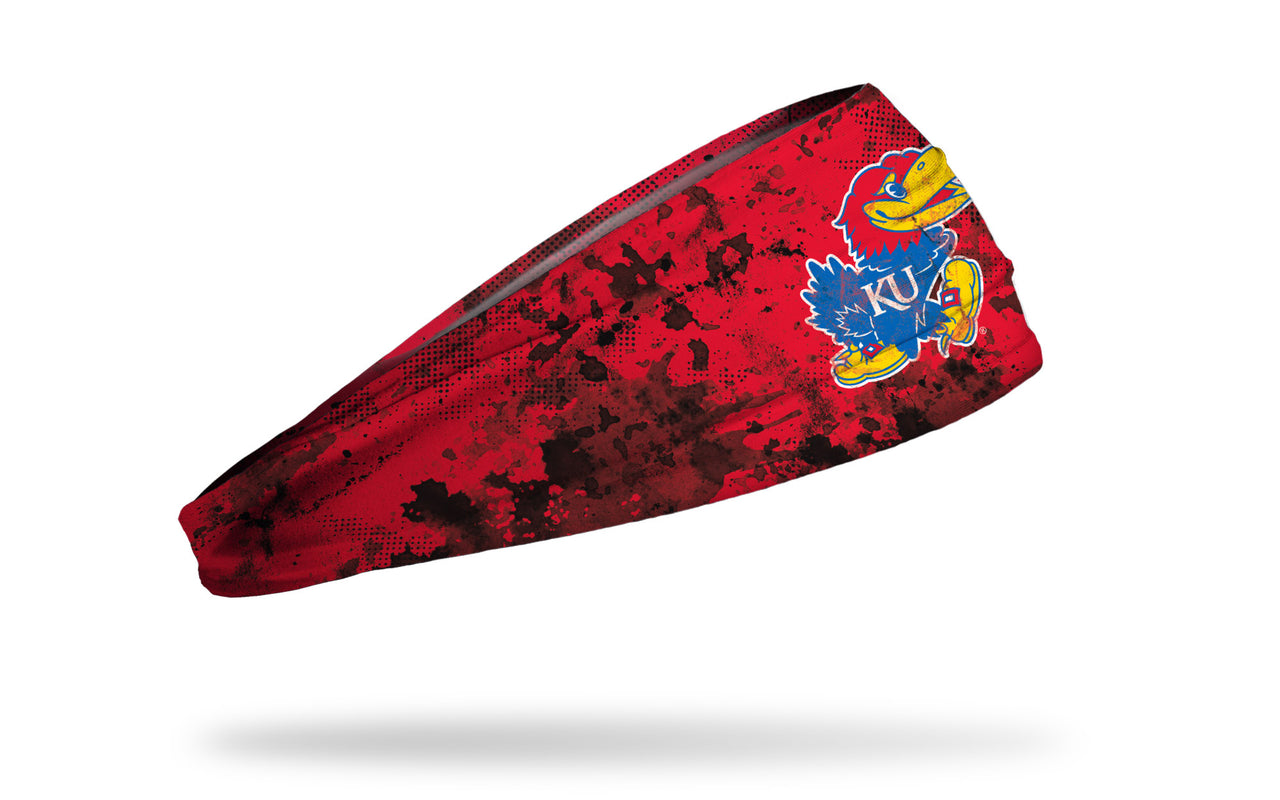 University of Kansas: Grunge Red Headband - View 2