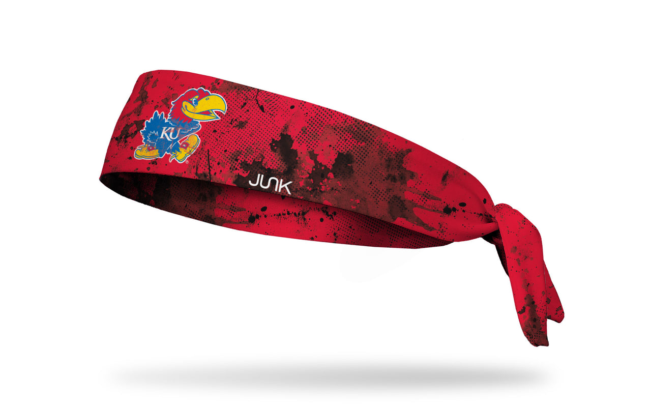University of Kansas: Grunge Red Tie Headband - View 1