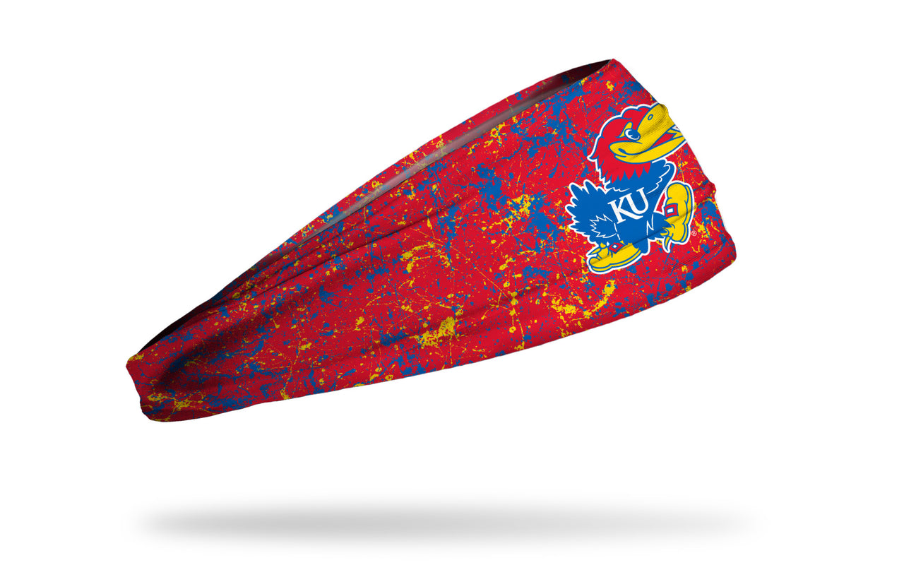 University of Kansas: Splatter Red Headband - View 2