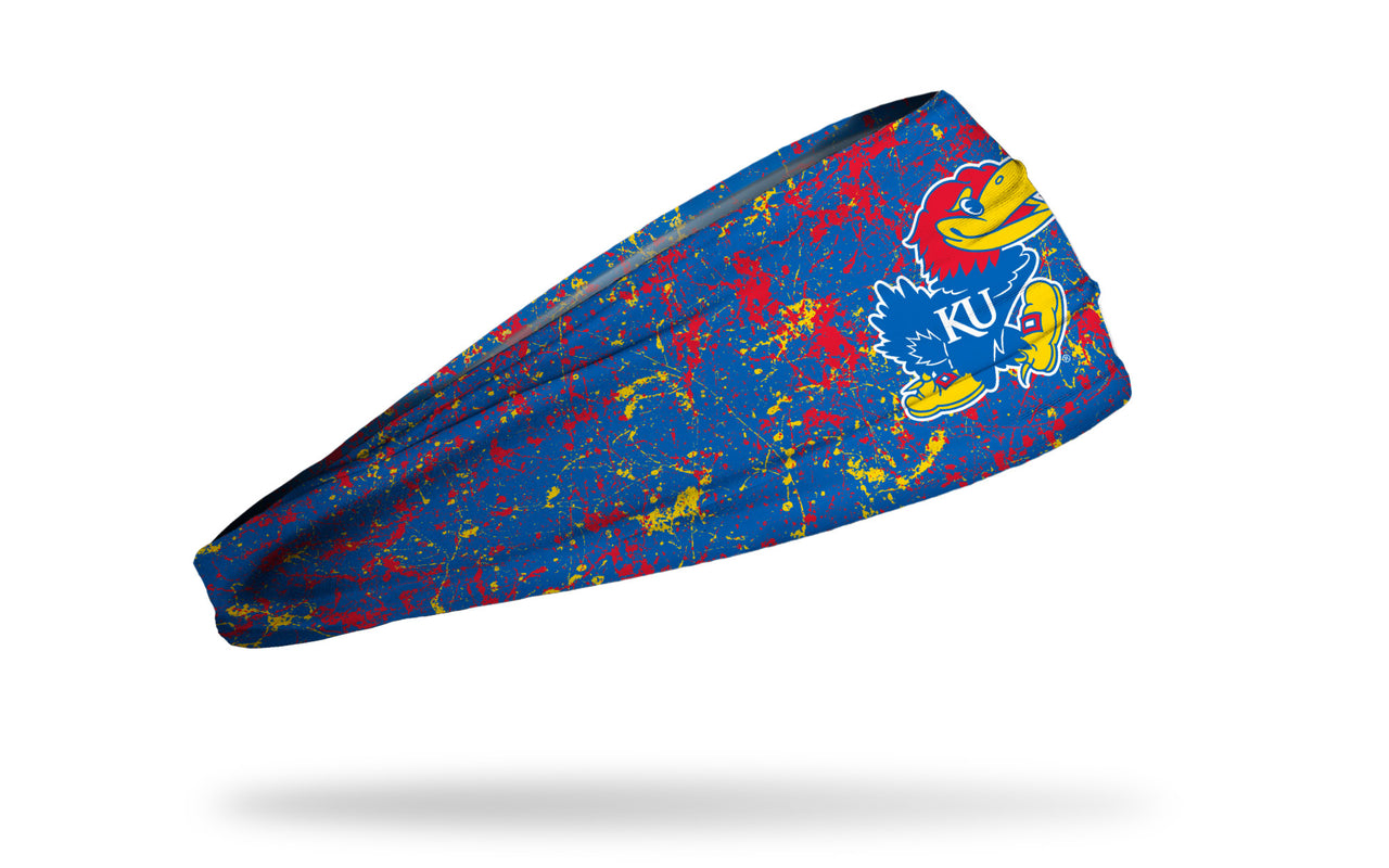 University of Kansas: Splatter Royal Headband - View 2