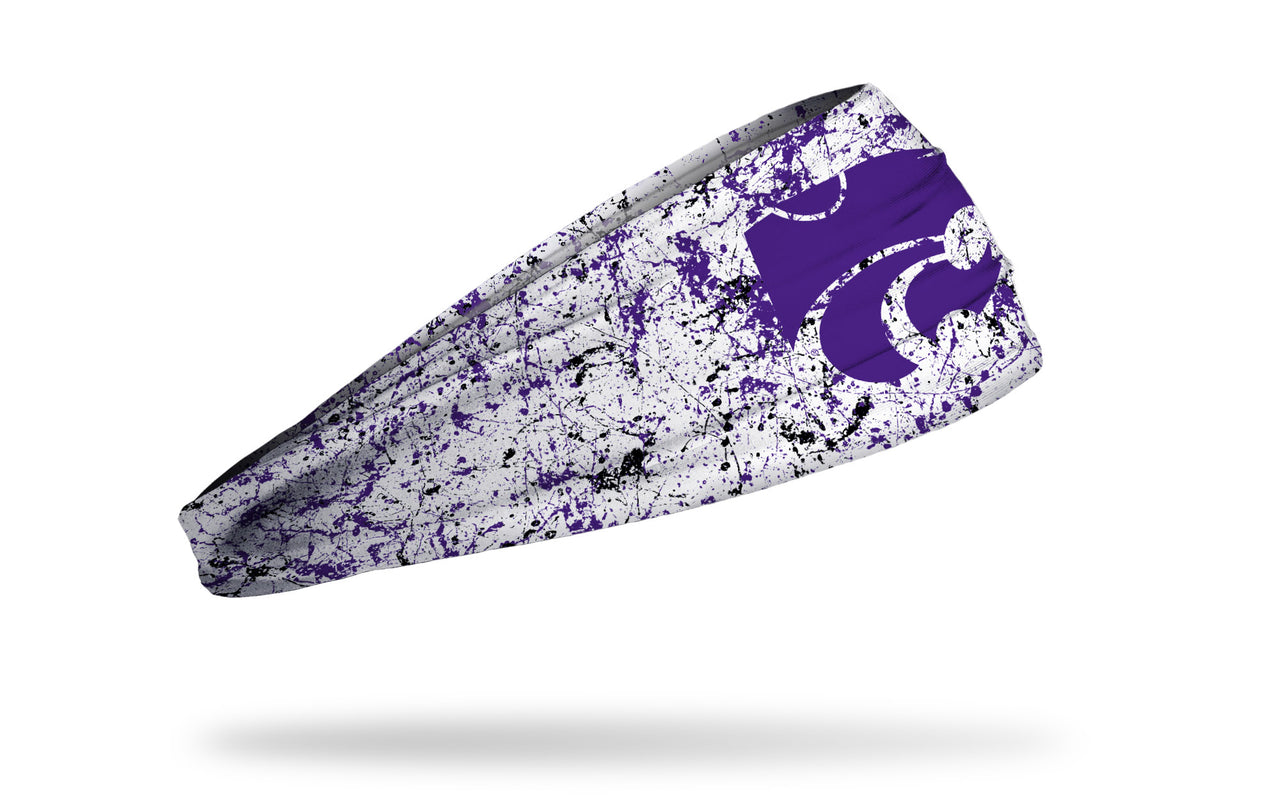 Kansas State University: Splatter White Headband - View 2