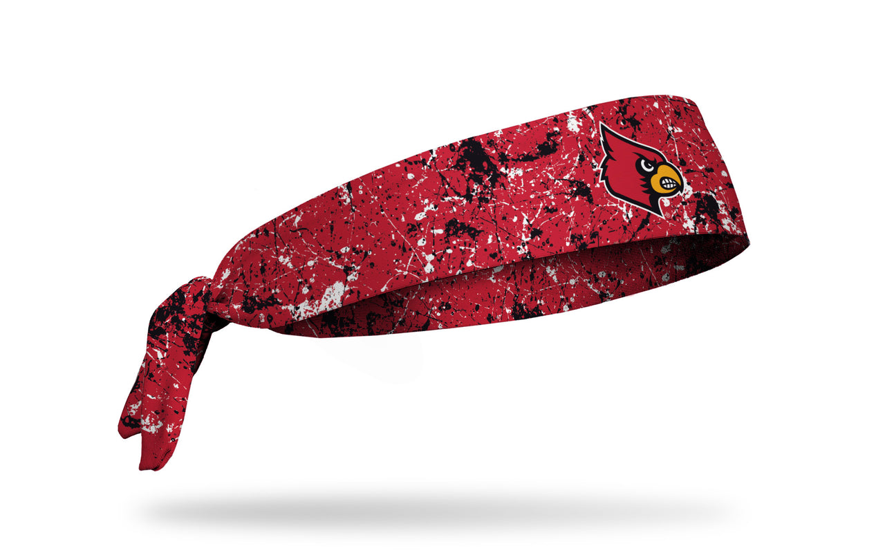 University of Louisville: Splatter Red Tie Headband - View 2
