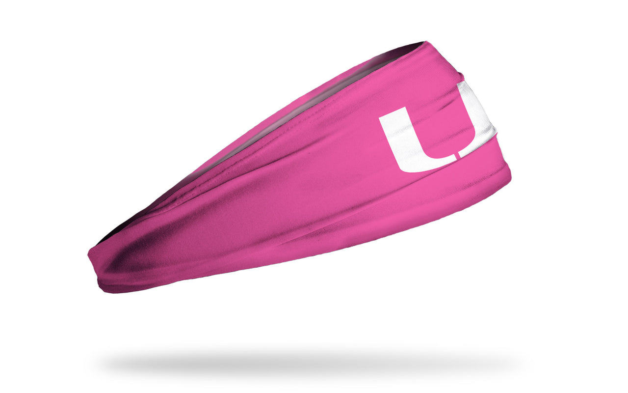 University of Miami: Logo Pink Headband - View 2