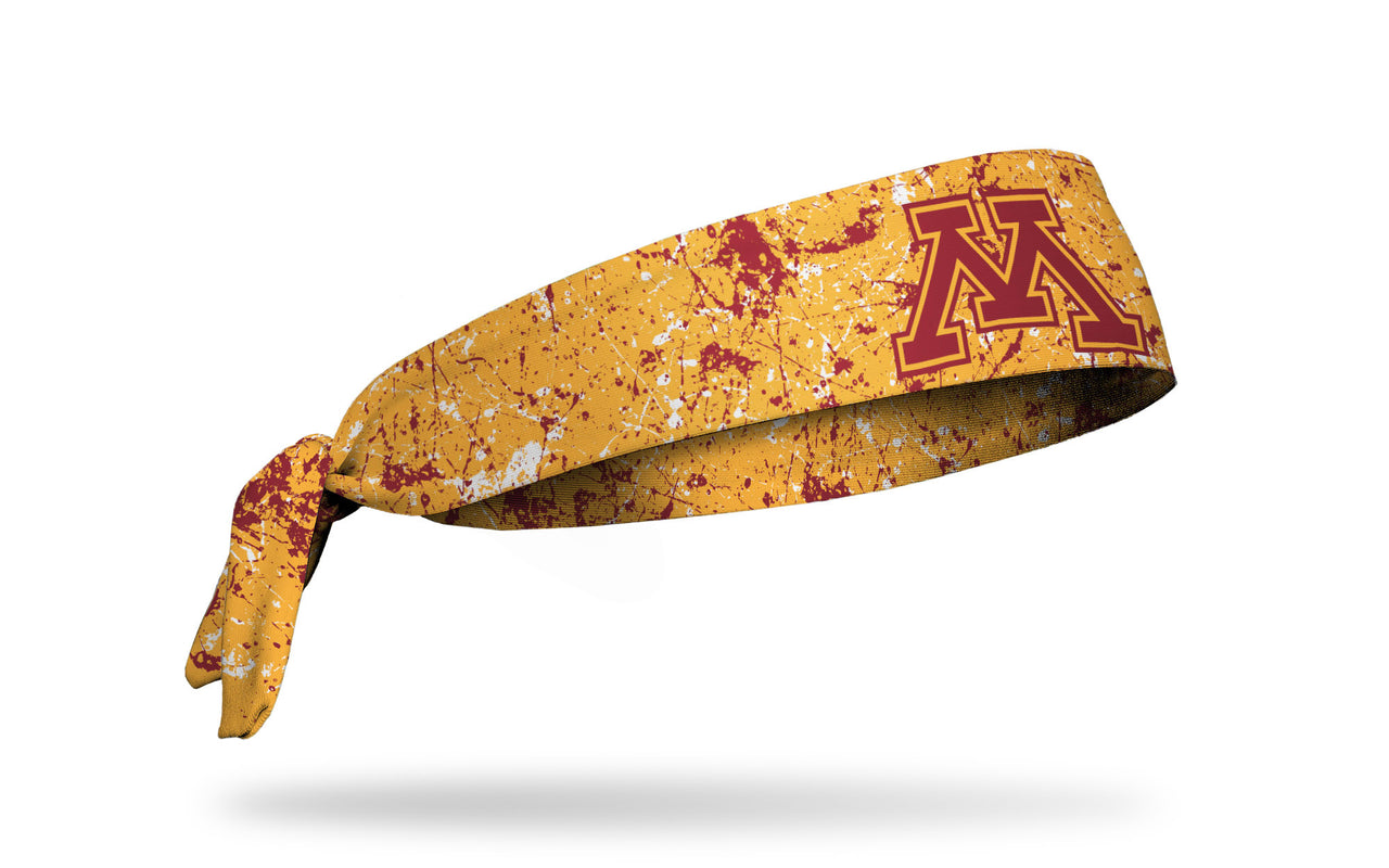 University of Minnesota: Splatter Gold Tie Headband - View 2