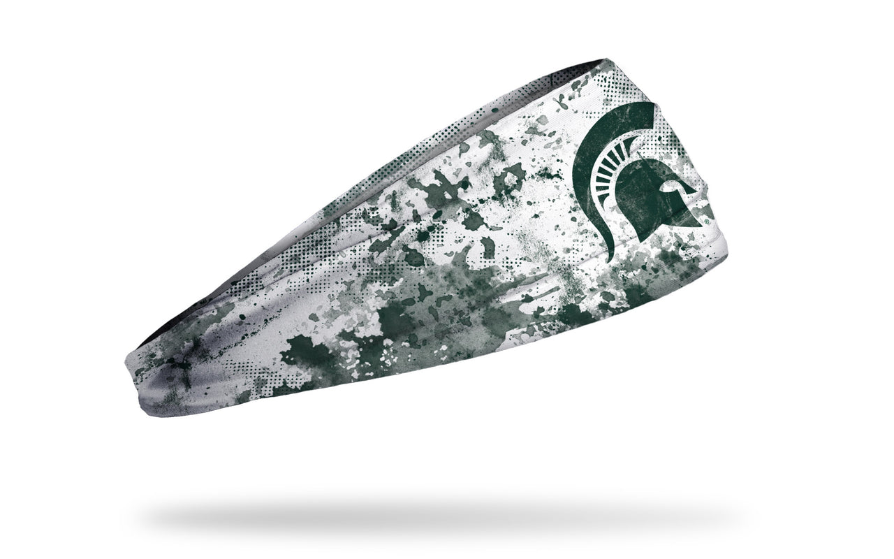 Michigan State University: Grunge White Headband - View 2
