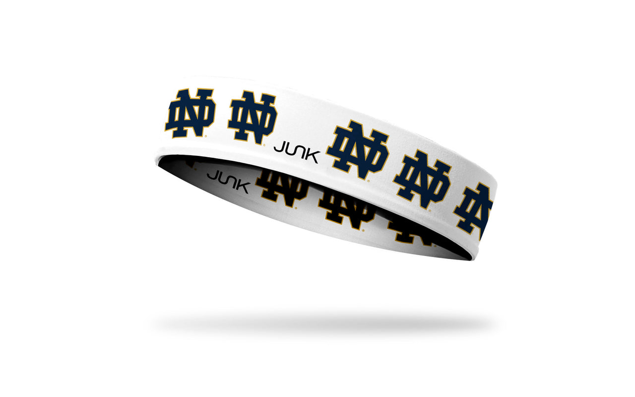 University of Notre Dame: Logo White Headband - View 1
