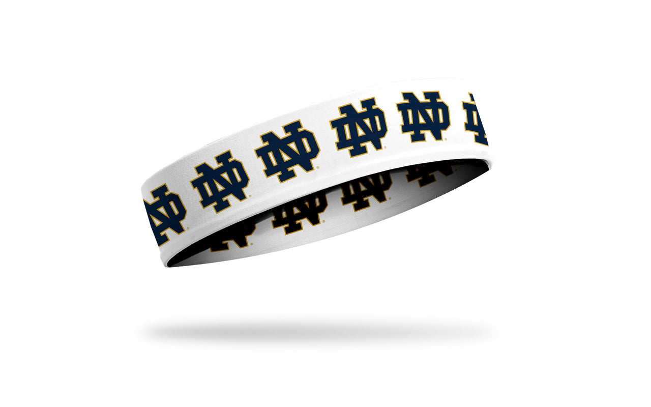 University of Notre Dame: Logo White Headband - View 2