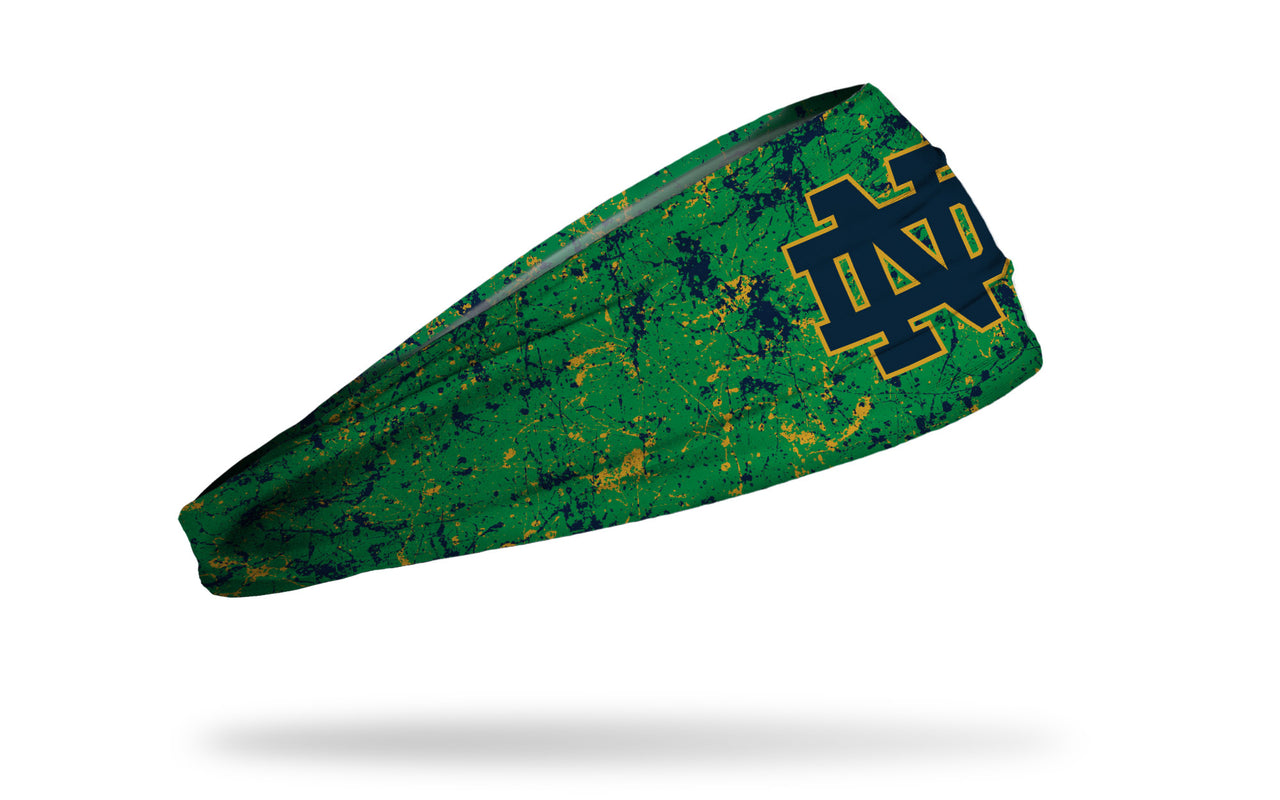 University of Notre Dame: Splatter Green Big Bang Lite Headband - View 2