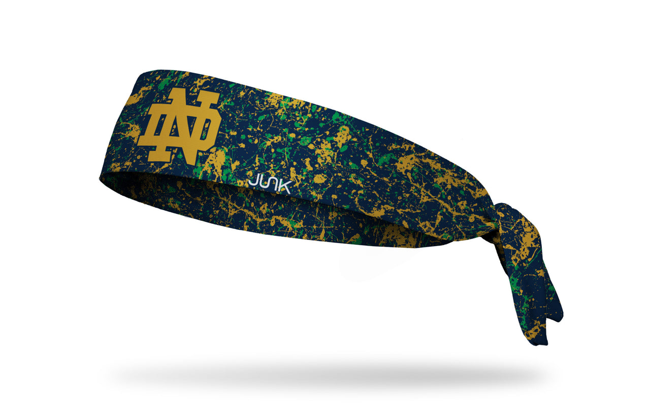 University of Notre Dame: Splatter Navy Tie Headband - View 1