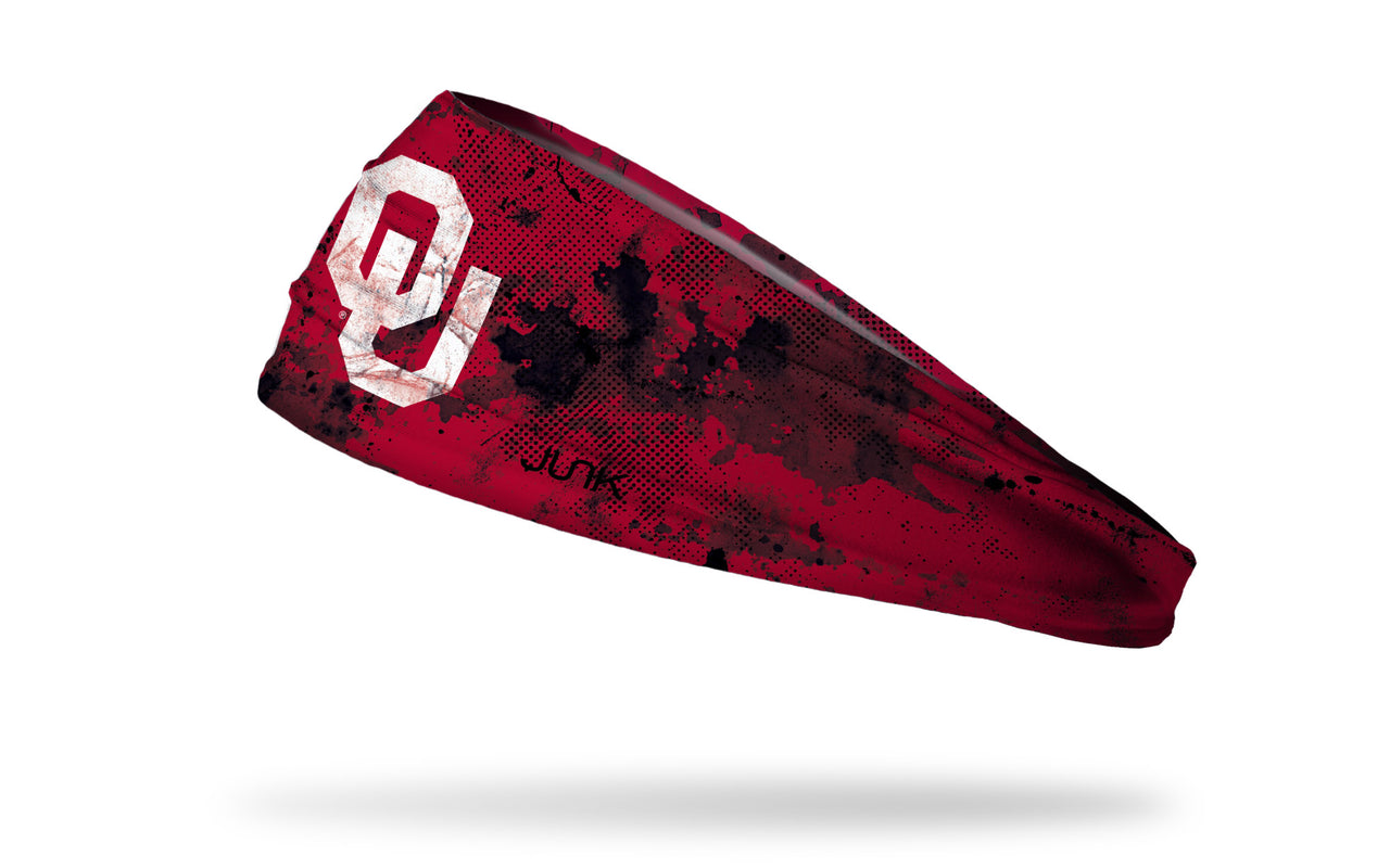 University of Oklahoma: Grunge Crimson Headband - View 1