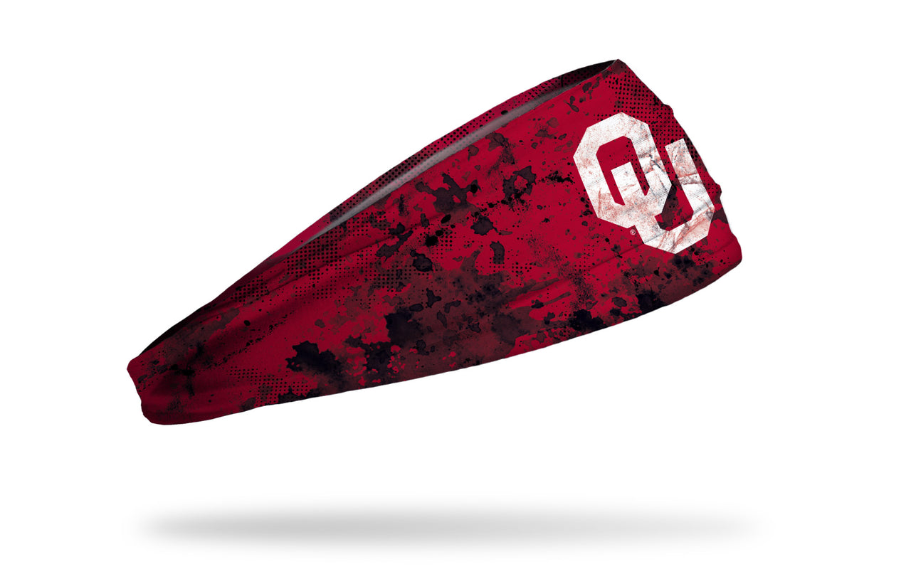 University of Oklahoma: Grunge Crimson Headband - View 2