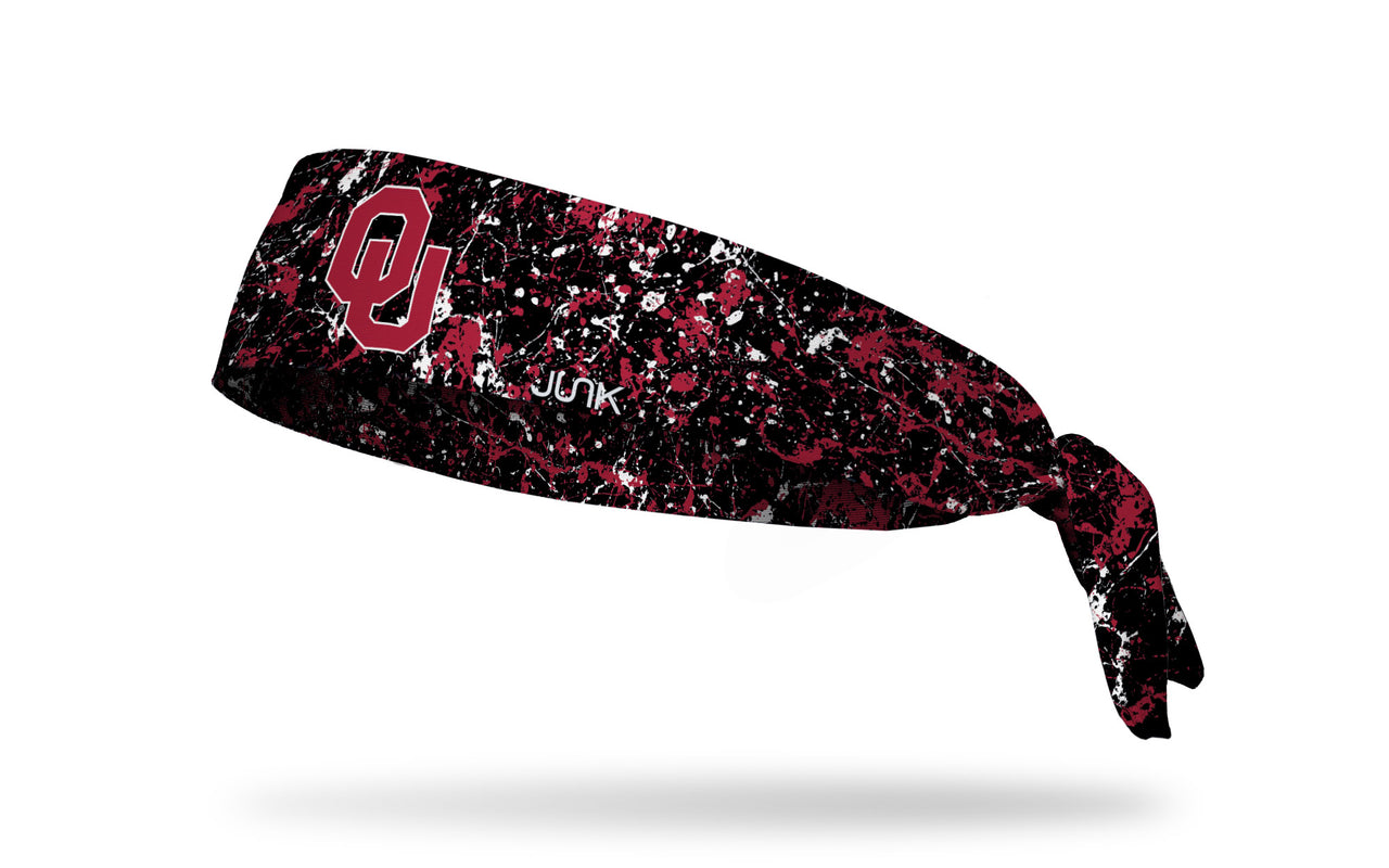 University of Oklahoma: Splatter Black Tie Headband - View 1