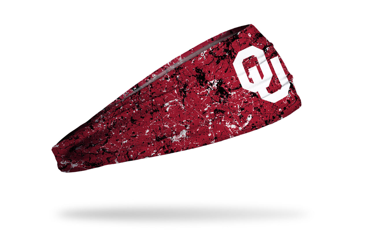 University of Oklahoma: Splatter Crimson Headband - View 2
