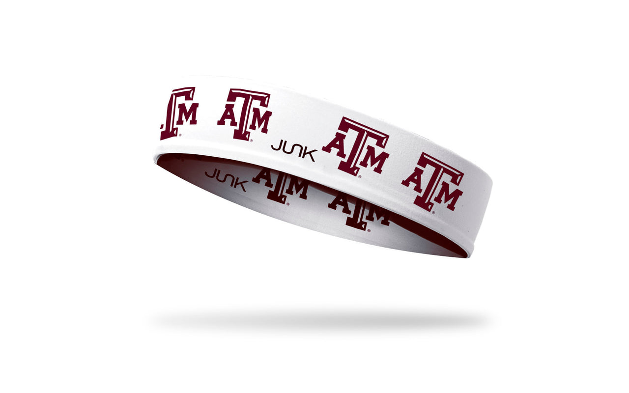 Texas A&M University: Logo White Headband - View 1