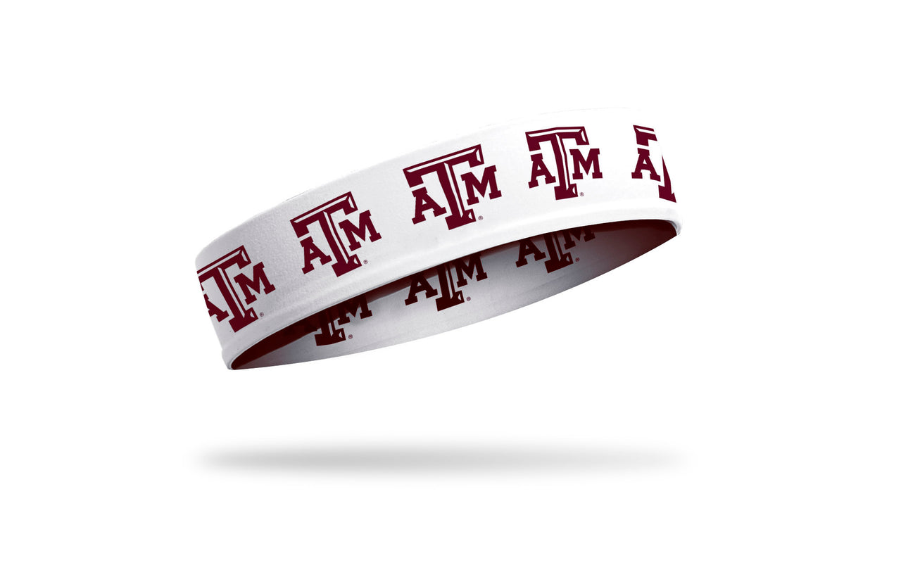 Texas A&M University: Logo White Headband - View 2