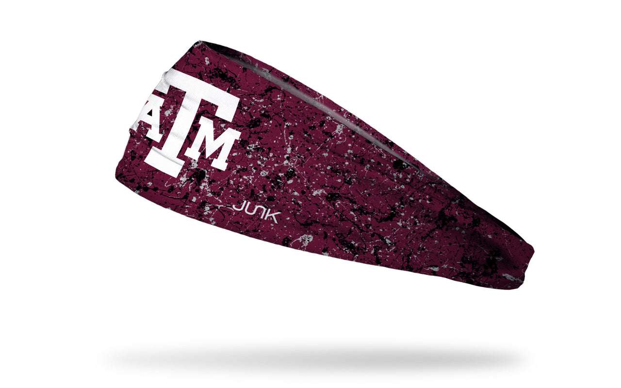 Texas A&M University: Splatter Maroon Headband - View 1