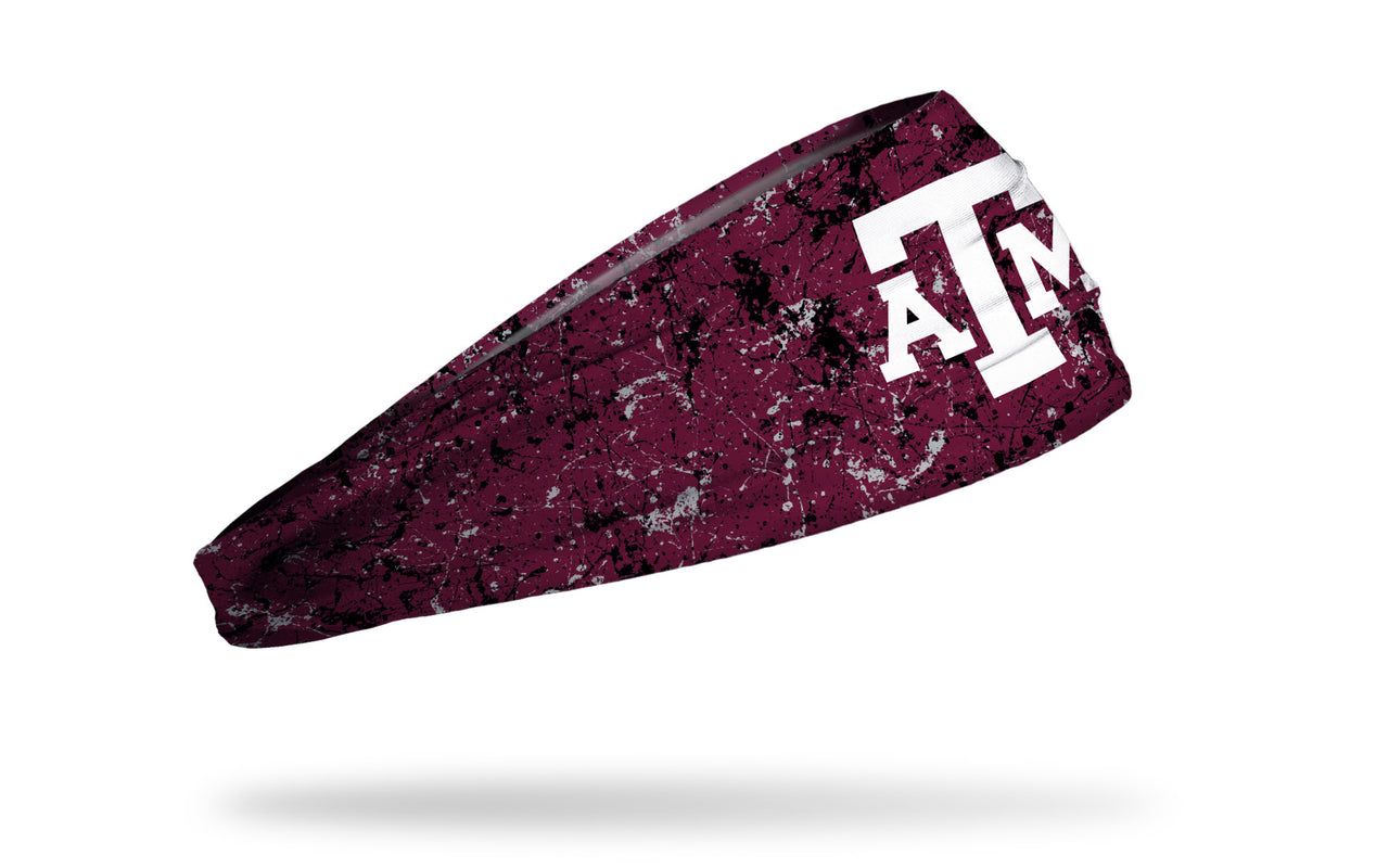 Texas A&M University: Splatter Maroon Headband - View 2