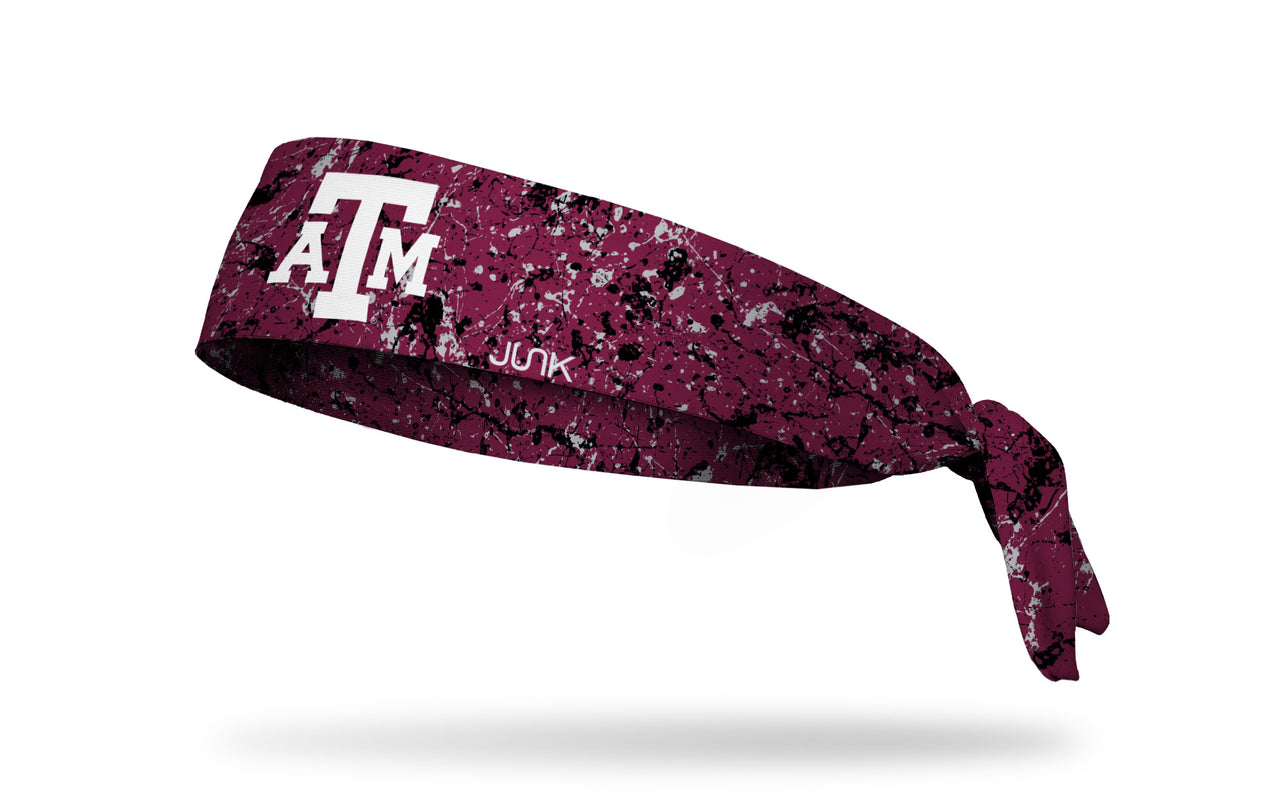 Texas A&M University: Splatter Maroon Tie Headband - View 1