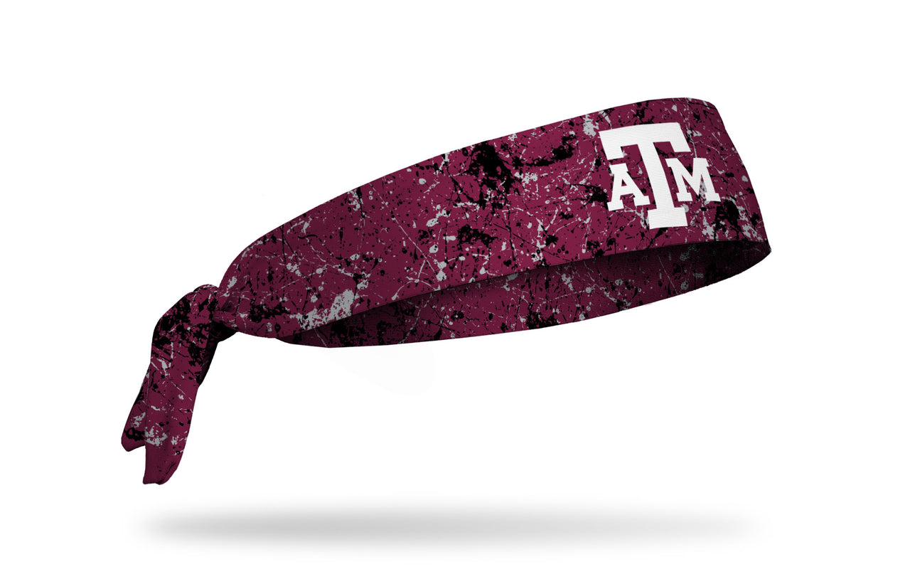 Texas A&M University: Splatter Maroon Tie Headband - View 2