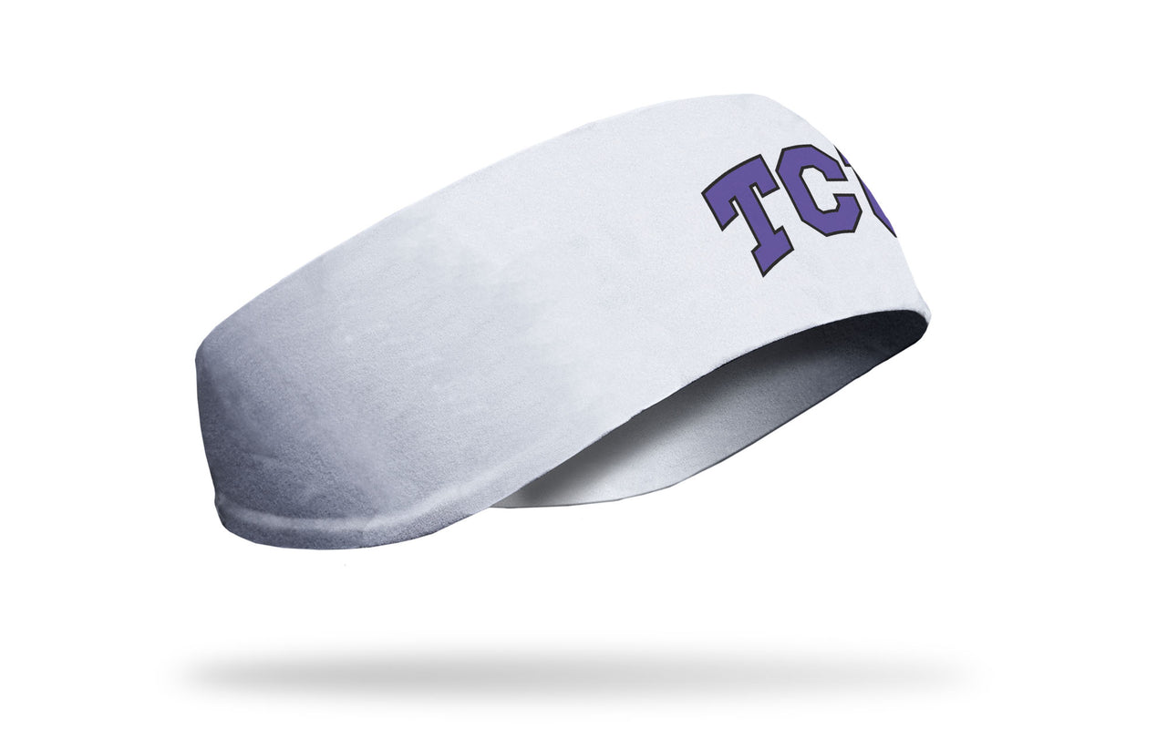 TCU: Logo White Ear Warmer - View 2