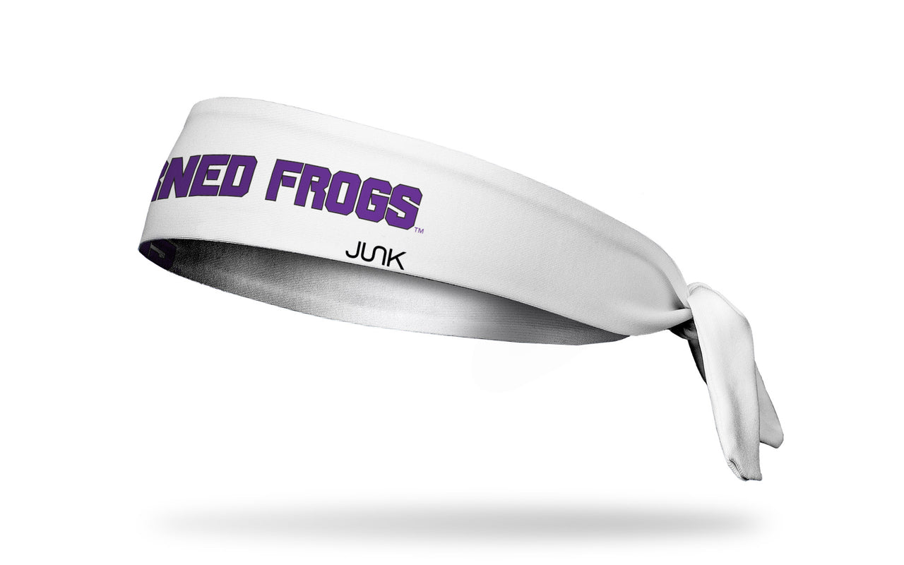 TCU: Horned Frogs White Tie Headband - View 1
