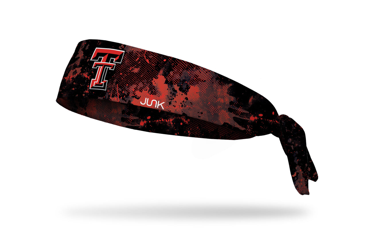 Texas Tech University: Grunge Black Flex Tie Headband - View 1