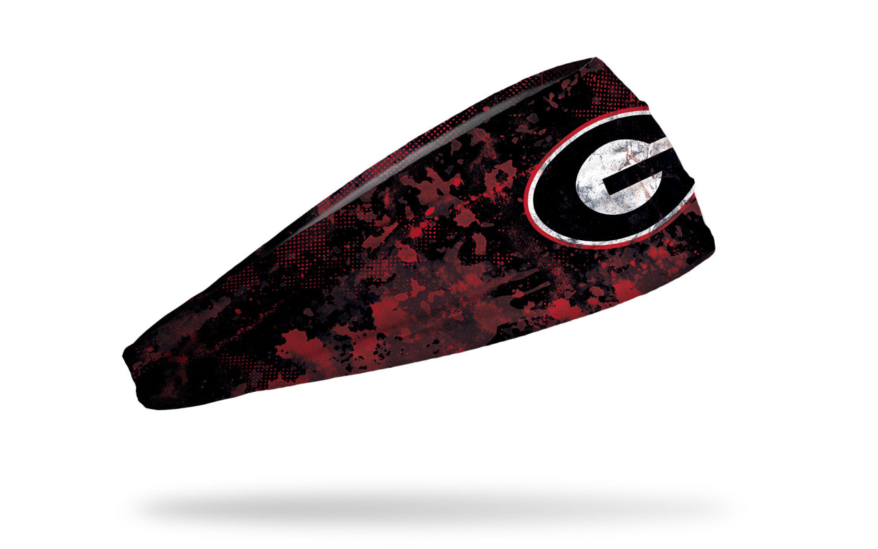 University of Georgia: Grunge Black Headband - View 2