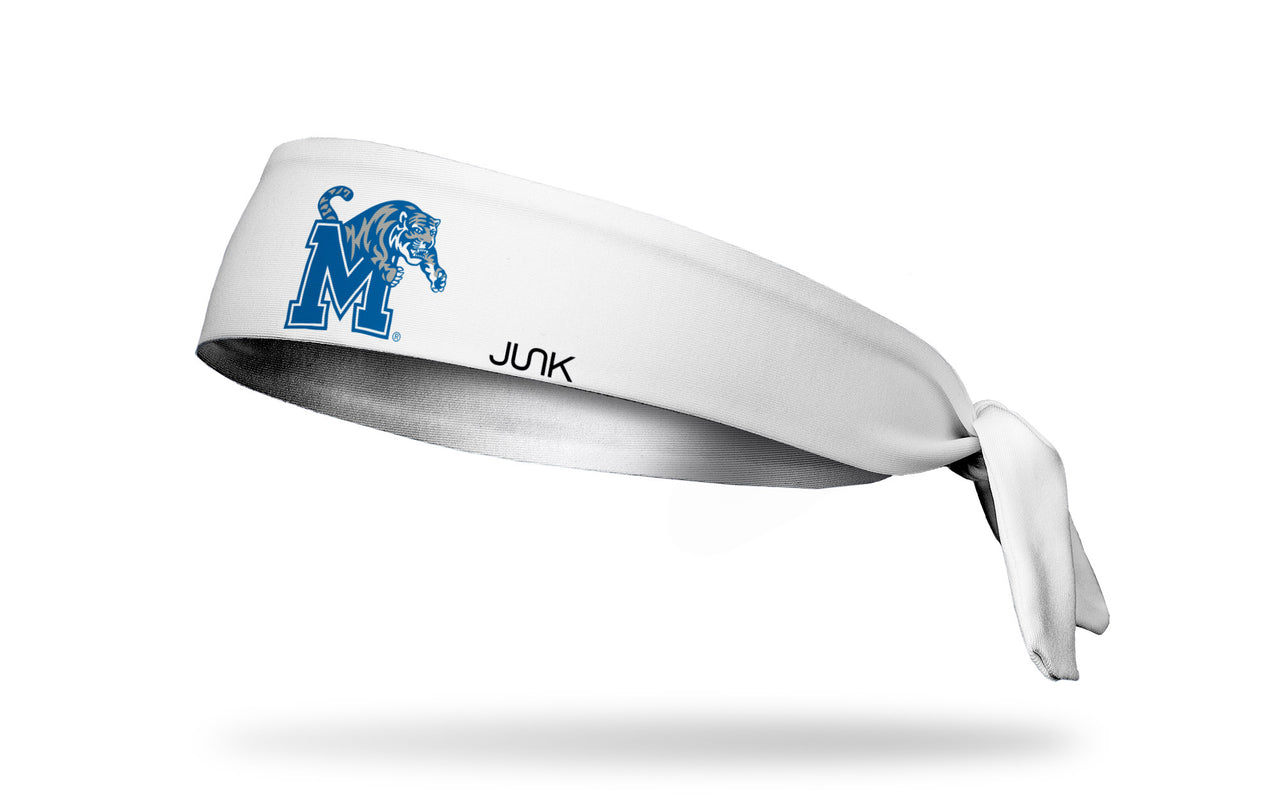 University of Memphis: Logo White Tie Headband - View 1