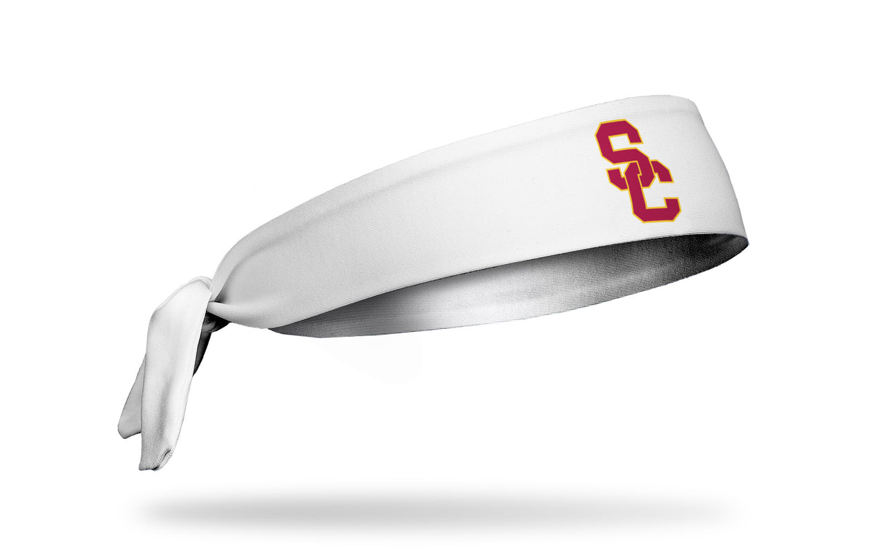 USC: Logo White Tie Headband - View 2