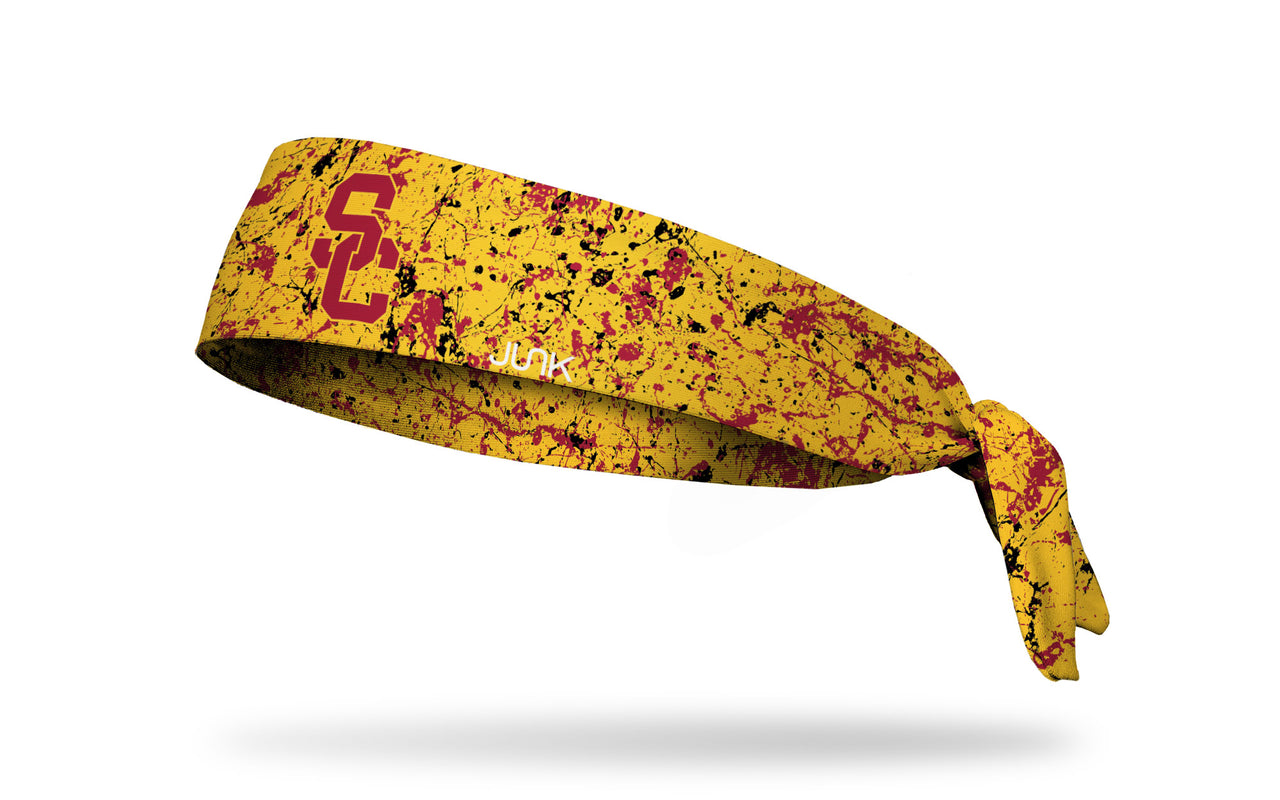 USC: Splatter Gold Tie Headband - View 1