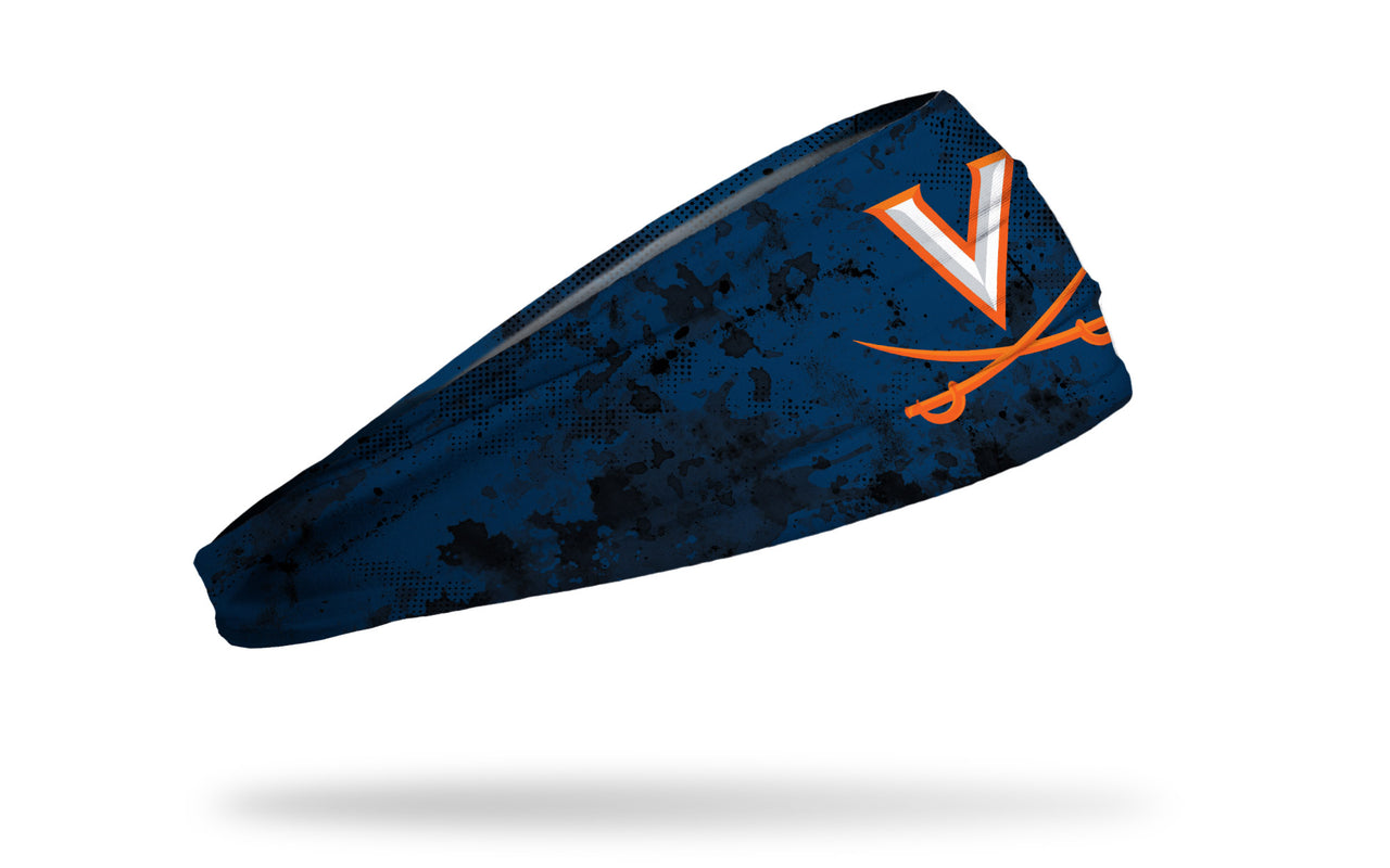 University of Virginia: Grunge Navy Headband - View 2
