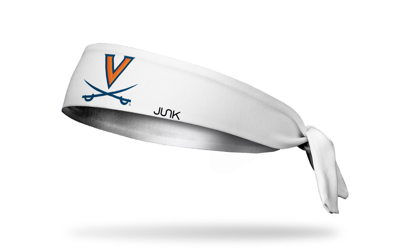 University of Virginia: V-Sabre White Tie Headband - View 1