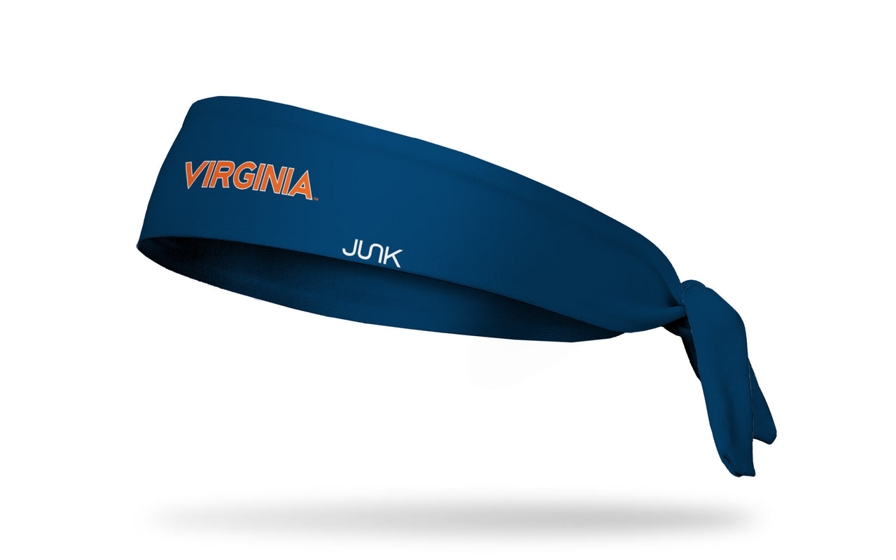 University of Virginia: Wordmark Navy Tie Headband - View 1